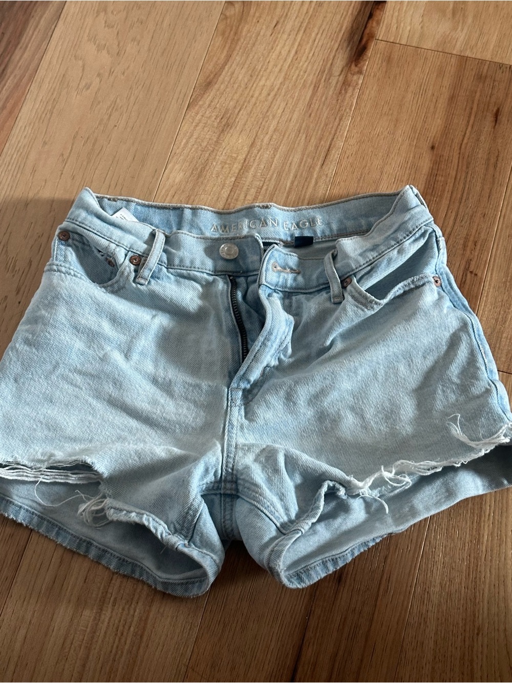 American Eagle Outfitters Light Wash Denim Cutoff Shorts